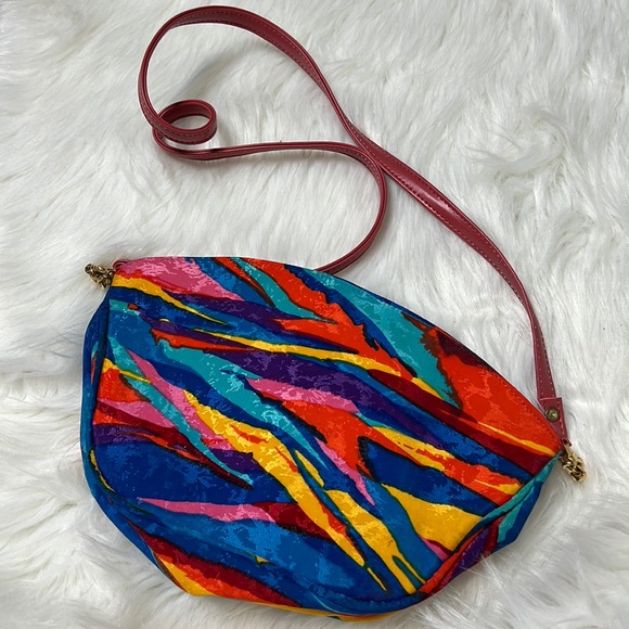 Vintage Handbags - Vintage 80s crossbody purse bag